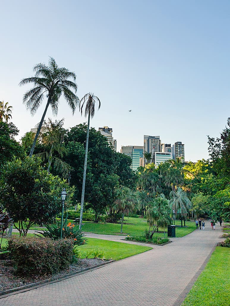 A 5-minute walk to the Brisbane City Botanic Gardens A 5-minute walk to the Brisbane City Botanic Gardens